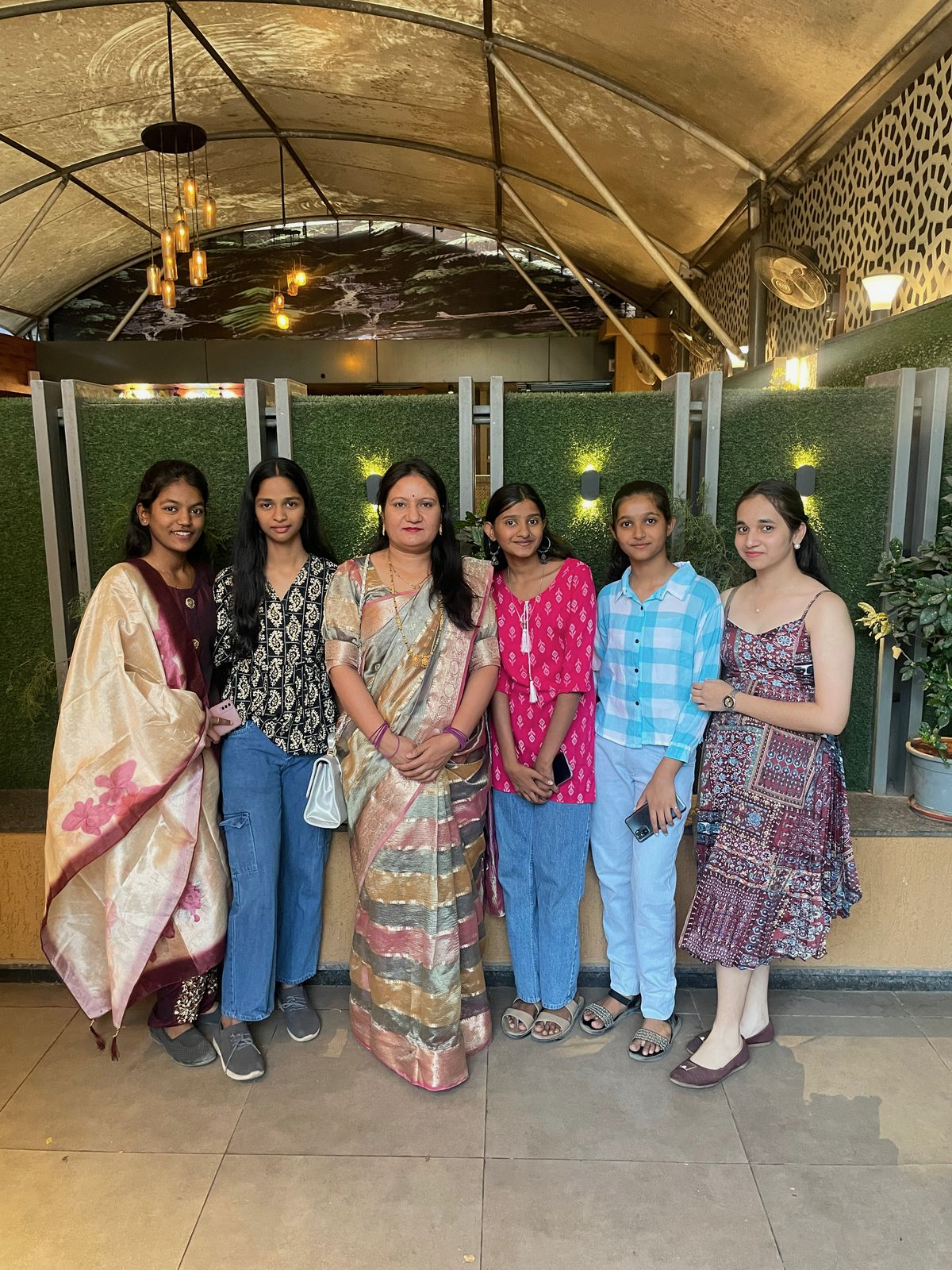 Teacher guiding students during study time